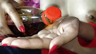 Sister-in-law ordered mustard oil and got her fucked hard with mustard oil.