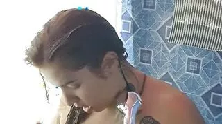 mom masturbates in the shower
