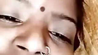 Wife enjoying with lover in video call