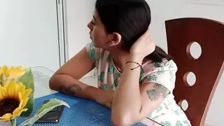 Petite Latina has hard sex with her boyfriend while the house is empty - Porn in Spanish