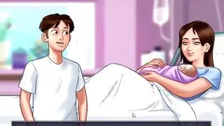 Summertime saga - Jenny had her baby ... Johannes fucked Odette on the bike ... Johannes fucked Roxxy