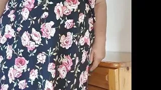 Granny lets her young lover to touch her old fat ass.