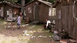 Lusty sluts are sucking and fucking two guys outdoors