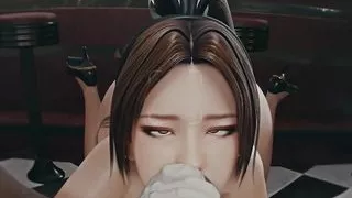 Bunny Slut Mai Shiranui Sucking A Hard Black Cock