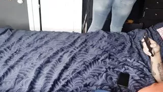 Real MILF gives a close up blowjob with a cum shot