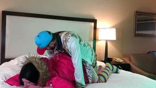 First Time Rapper Fucks Hot Trans Woman in Chastity