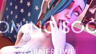 COMING SOON - uwu warner - blue hair girl jinx fingering and masturbates in her bedroom