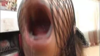 Wild German ebony gets her asshole hammered by a white cock