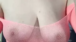 busty girlfriend  having fun in her room