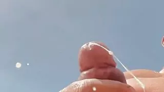 Jerking off outdoors