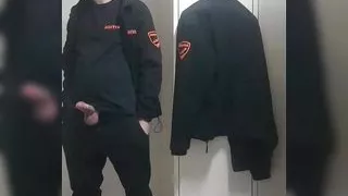 Security Guard , cum at work locker room