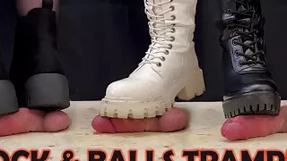 Cock and Balls Trample with 3 Sexy Boots, Bootjob & CBT with TamyStarly