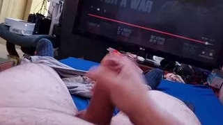 Solo big cock jerk off