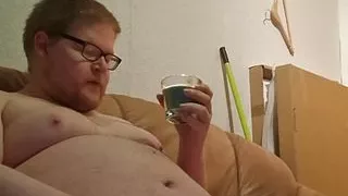 Fat boy torture with candle wax bdsm