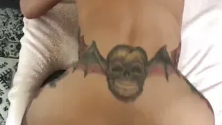 Bigbooty slut fucked in doggystyle by big white cock