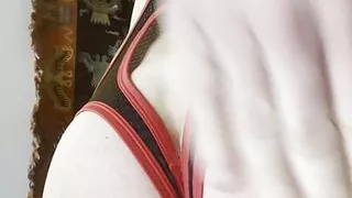 Ginger spank and cum