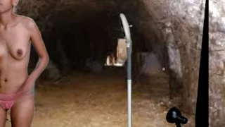 Dayanara Poses Naked in a Cave