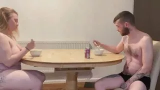 Naked breakfast date