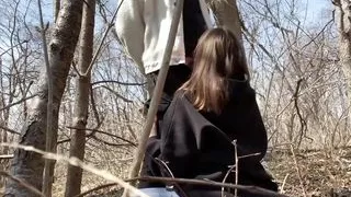 took the whore to the forest and fucked her