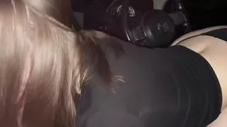 I fuck my stepsister in the car near the house