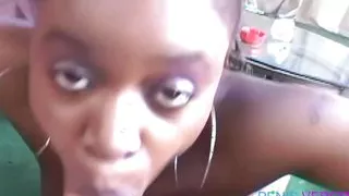 Blowjob POV von naughty sexy Ebenholz