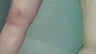 Black Countess Horny pussy pees in the shower
