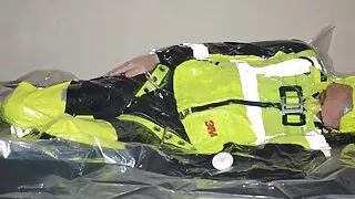 Jan 12 2023 - VacPacked in my hiviz coveralls Kevlar Vest and Hiviz Vest Harness
