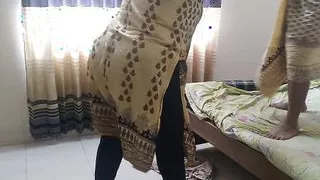 18y old Desi hot neighbor Ayesha Bhabhi's hands tied & fucked in room when her husband was not home - Huge cum wild