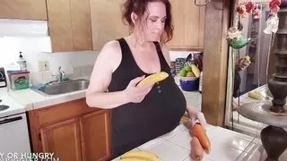 Mature BBW with massive tits goes cock crazy