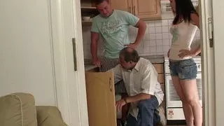 bf finds teen girlfriend  and older man cheating fuck