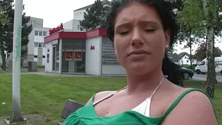 Pretty full figured woman shows how she satisfies herself with a dildo and has an incredible orgasm