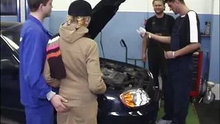 In the workshop I suck my lover's cock!