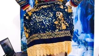 Horny MILF does a strip dance in her room