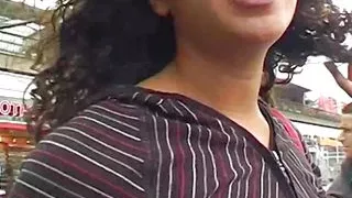 Dark haired German babe gets her shaved pussy smashed in POV