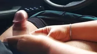 A good wank in the car before leaving home