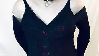 Caged Sissy Slut in Heavy Makeup Ready for Cock