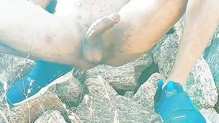 Muslimischer Junge Sex in der Öffentlichkeit großer Schwanz Cumshot