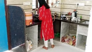 Step-brother sex with step sister kichen