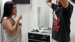 Hot stepbrother massages me until I suck his big dick - Porn in Spanish