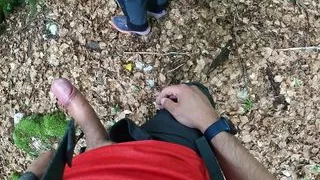 Suck and fuck in forest