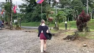 Blonde tourist used as creampie slut