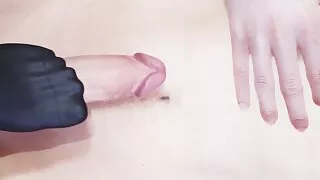 Footjob with socks on : 3D porn