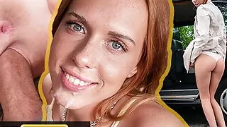 Fake Taxi - Young redhead with freckles and blue eyes with pink asshole and nice natural tits fucked