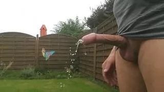 Pee and Cum in the Garden