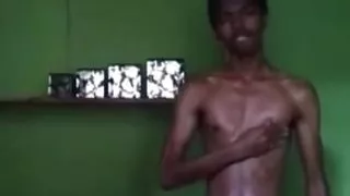 Hot black Teen Fucker plays with his big cock