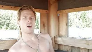 Being naughty for my bf at hunter's lodge