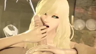 Horny Blonde Honey Playing With Huge Dong