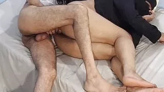 The burqa-clad Muslim Indian teen was engaged in some rough missionary lovemaking with loud moans