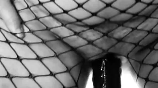 I ride my bbc dildo dressed in a fishnet.  LiaKahn spanish milf amateur curvy hot chubby submissive bitch slut