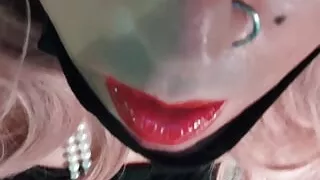 JoanaLoveTs shows her cock moving